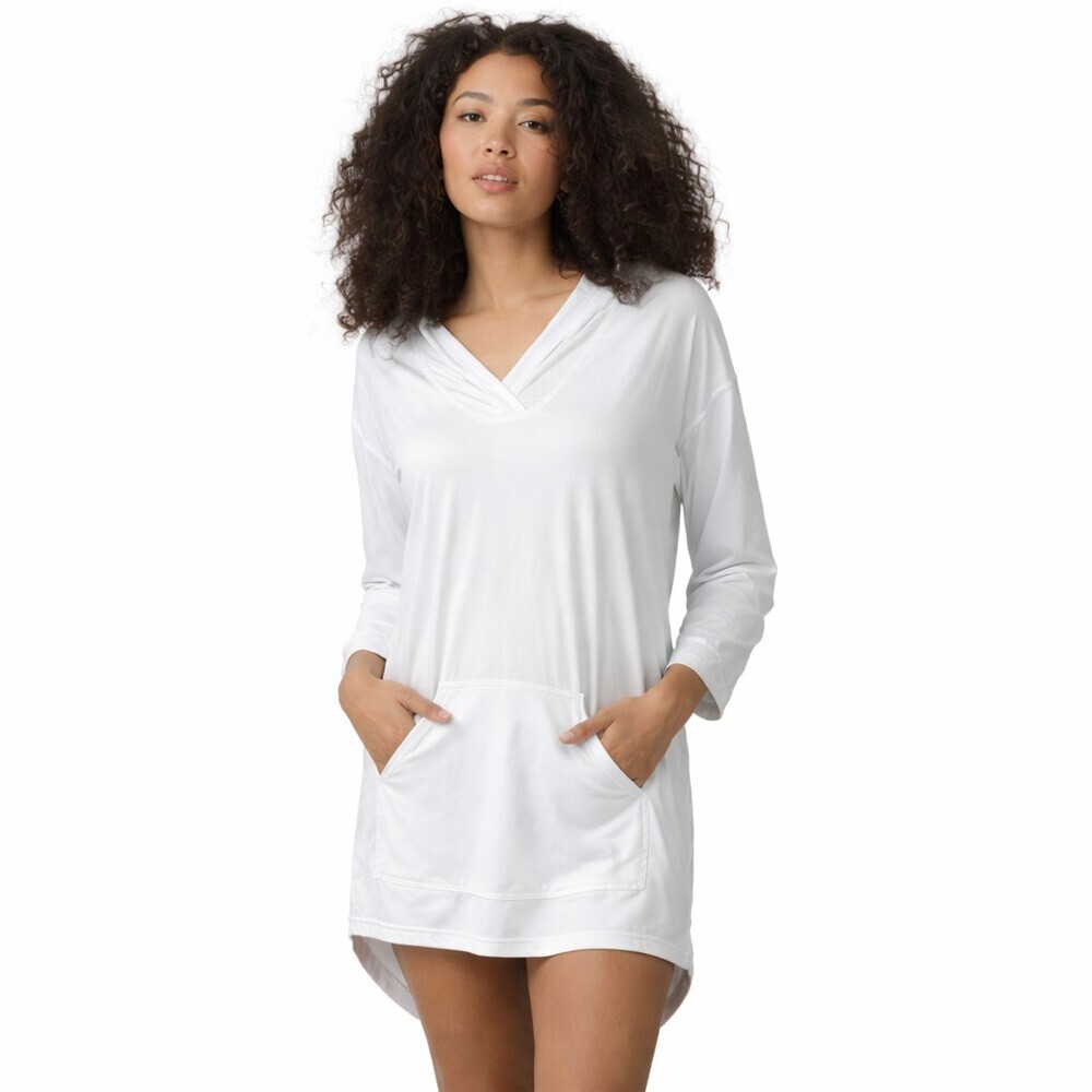 Prana Mantra Bay Cover Up Tunic Athleisure Vacation Pool White Women's Size XS